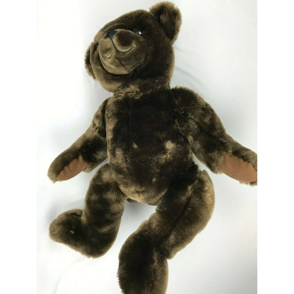 Large Teddy Bear, Dark Chocolate Brown Soft Plush - Picture 11 of 12